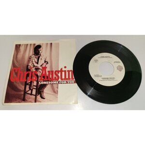 Rare Country 45 & Pic Sleeve - Chris Austin - Lonesome For You - Promo Edition!!